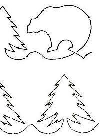 Moose Bear & Tree / Pine Tree